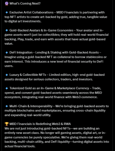 Tokenized Gold Bars, Gold-Backed NFTs and Avatars Soon to Launch via MBD Financials and Indigo Precious Metals Collab | INFbusiness