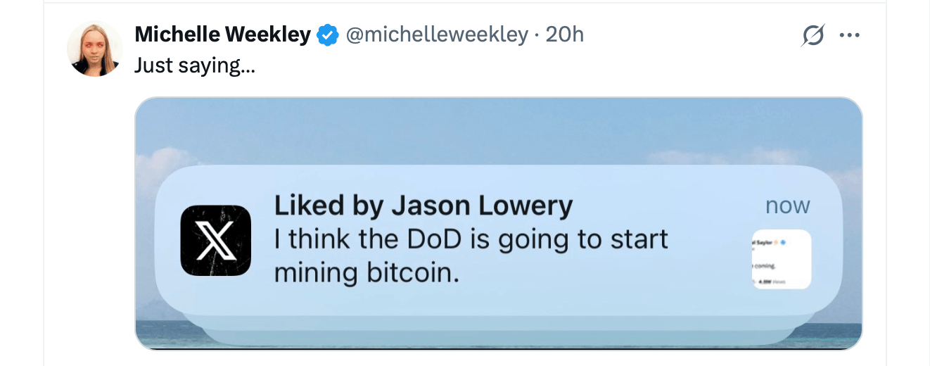 Game Theory at Work? Speculation Grows Over US Military Interest in Bitcoin Mining | INFbusiness