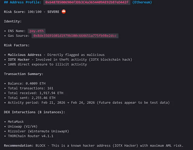MistTrack Skills Veröffentlicht: KI-Agenten mit On-Chain-AML-Risikoanalysefähigkeiten ausstatten 11