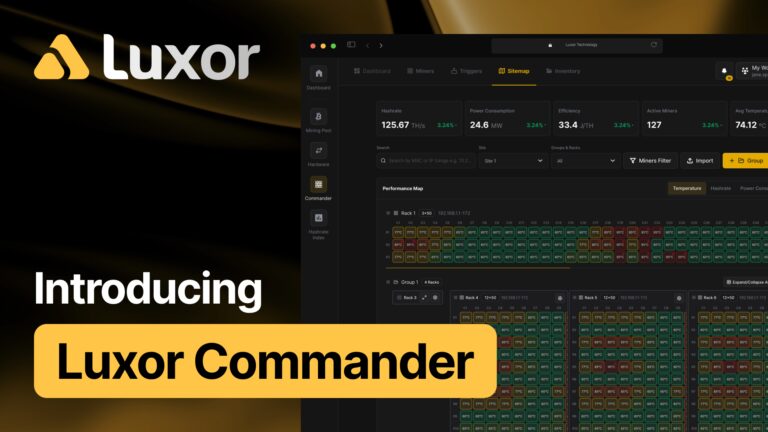 Luxor's Commander: Bitcoin Miner Management Evolved 1