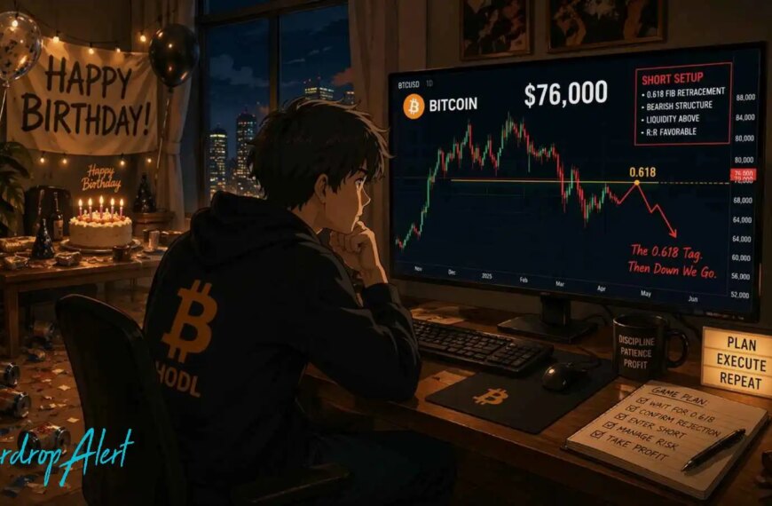 Bitcoin Short Setup 0.618 Fibonacci Rejection Explained – Airdrop Alert