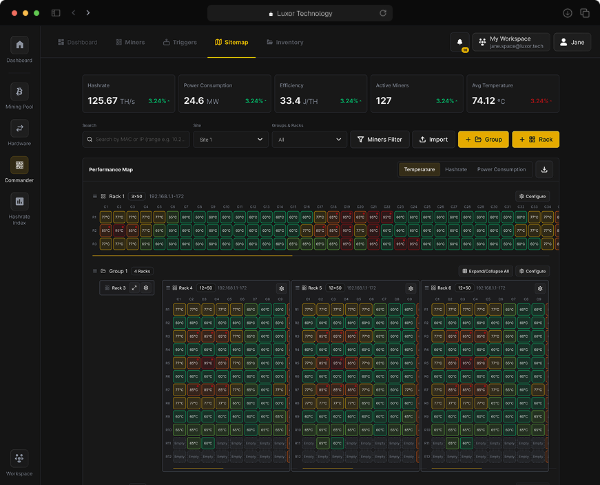 Luxor's Commander: Bitcoin Miner Management Evolved 18