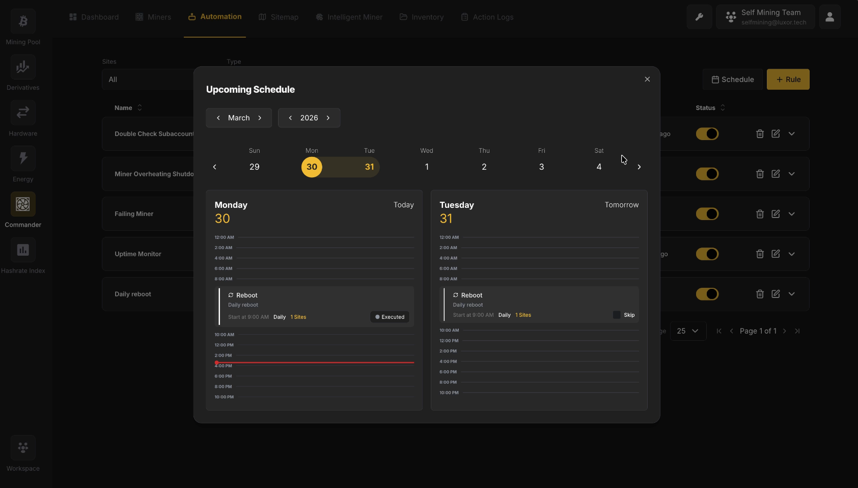 Luxor's Commander: Bitcoin Miner Management Evolved 17